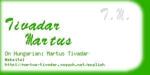 tivadar martus business card